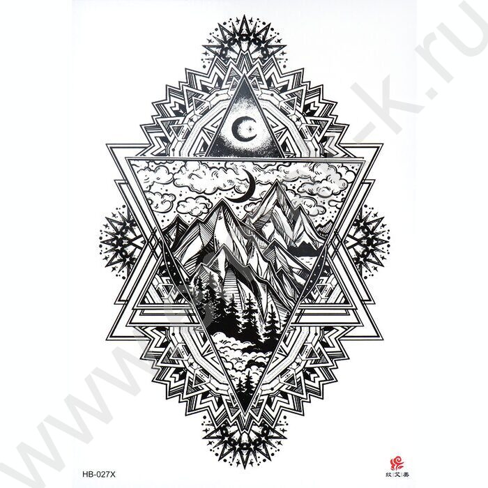 Наклейки Татуировка.14.8*21см | Фото 3