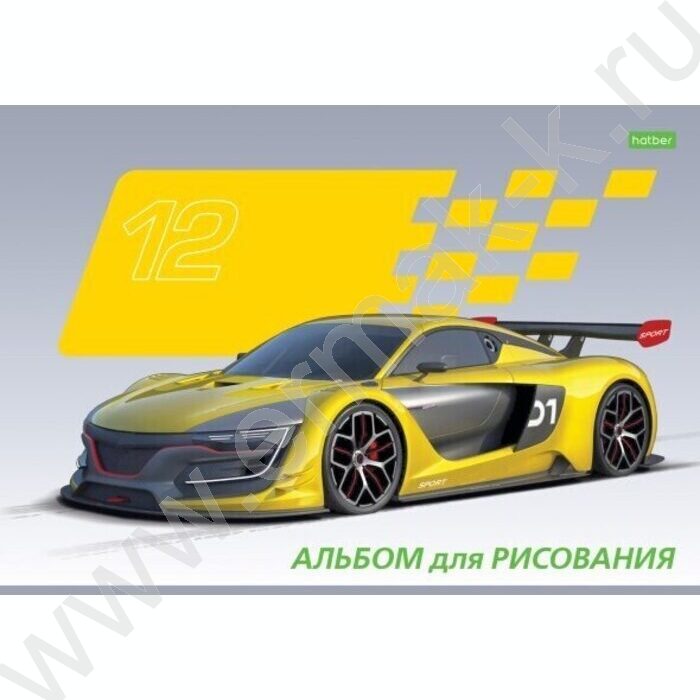 Альбом д/рисования 12л "Автоспорт" ассорти | Фото 1
