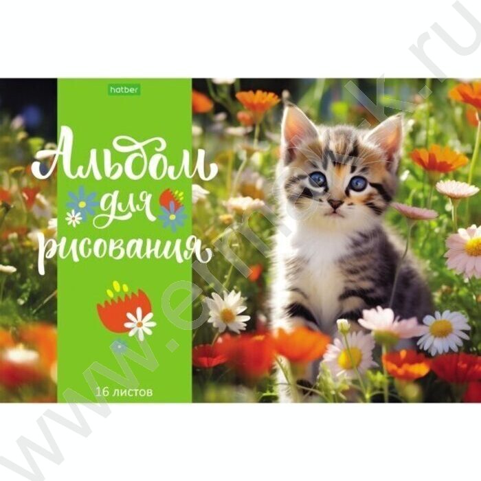 Альбом д/рисования 16л "Пушистые малыши" ассорти | Фото 3