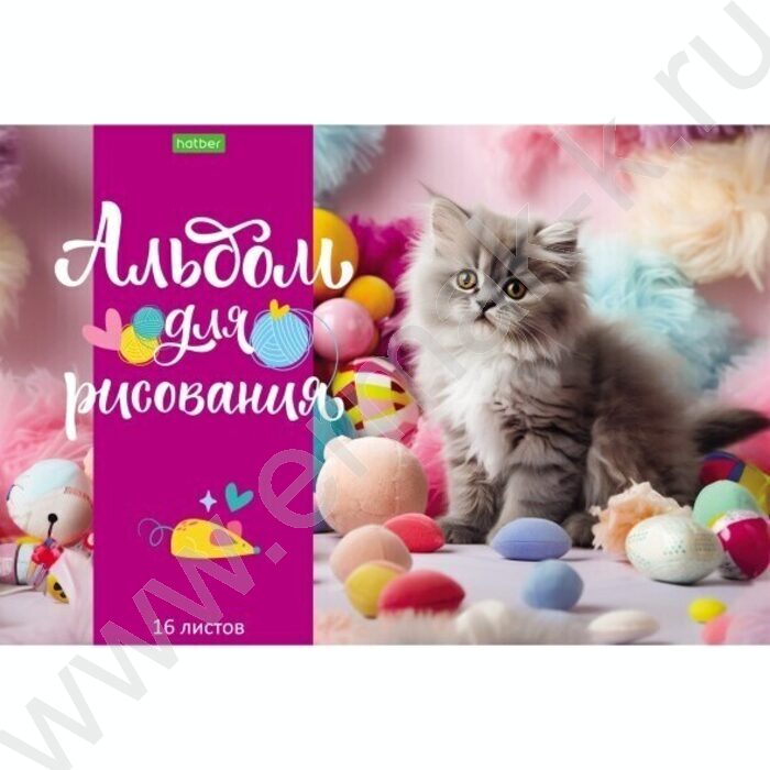 Альбом д/рисования 16л "Пушистые малыши" ассорти | Фото 5