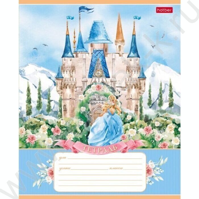 Тетрадь  12л клетка "Сказочные замки" 5видов | Фото 1