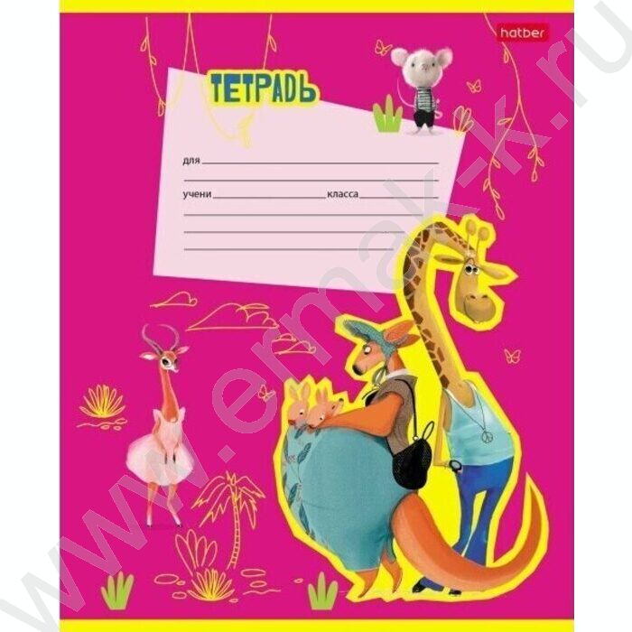 Тетрадь  12л клетка "Happy ZOO" 5видов | Фото 2