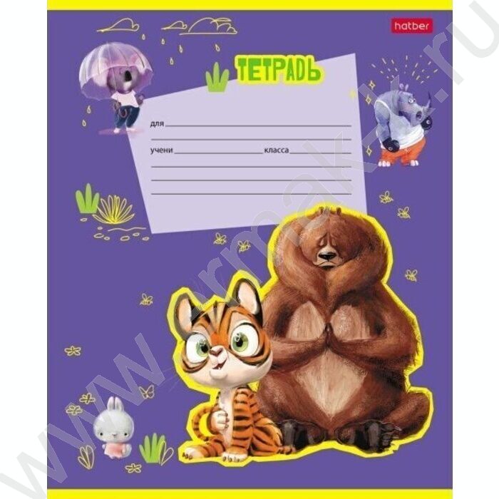 Тетрадь  12л клетка "Happy ZOO" 5видов | Фото 4