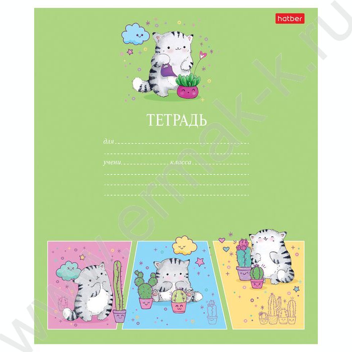 Тетрадь  12л клетка "Приключения кота Пирожка" 5видов | Фото 2