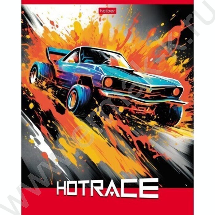 Тетрадь  40л линейка "Горячие гонки" ассорти | Фото 1