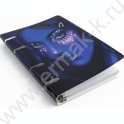 Тетрадь 100л клетка/кольца "Эйфория" /глян.ламин. тиснение фольгой Серебро/ | Фото 3