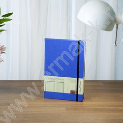 Ежедневник н/дат А5 160л Megapolis Velvet ярко-синий /резинка/тонир.блок/ляссе/конверт/ | Фото 8