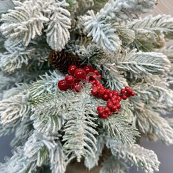Новогодний сувенир "Ветка с ягодами и шишкой"  30см NEW | Фото 7