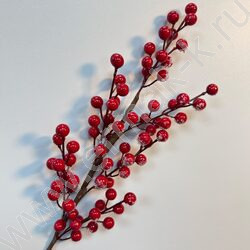 Новогодний сувенир "Ветка c ягодами в снегу"  70см NEW | Фото 3
