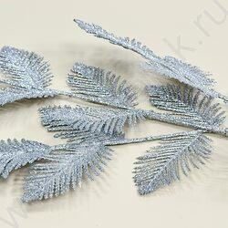 Новогодний сувенир "Серебряная ветвь с лепестками"  65см NEW | Фото 2