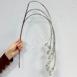 Новогодний сувенир "Серебряная ветвь"  90см NEW | Фото 2