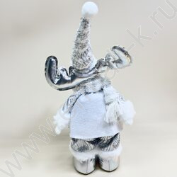 Новогодний сувенир "Белый олень"  38см NEW | Фото 3