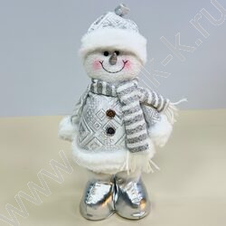 Новогодний сувенир "Снеговик, выдвижные ноги" 35см - 50см NEW | Фото 1