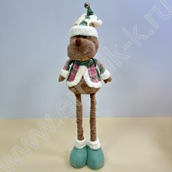 Новогодний сувенир "Олень цветной, выдвижные ноги" 46см - 70см NEW | Фото 2