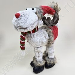 Новогодний сувенир "Олень серый" 30,5см NEW | Фото 1