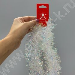 Мишура  Ø7*200см /белая NEW | Фото 3