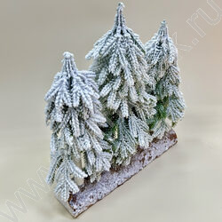 Ель тройная на полене 30см, 35см, 30 см, 220135 NEW | Фото 2