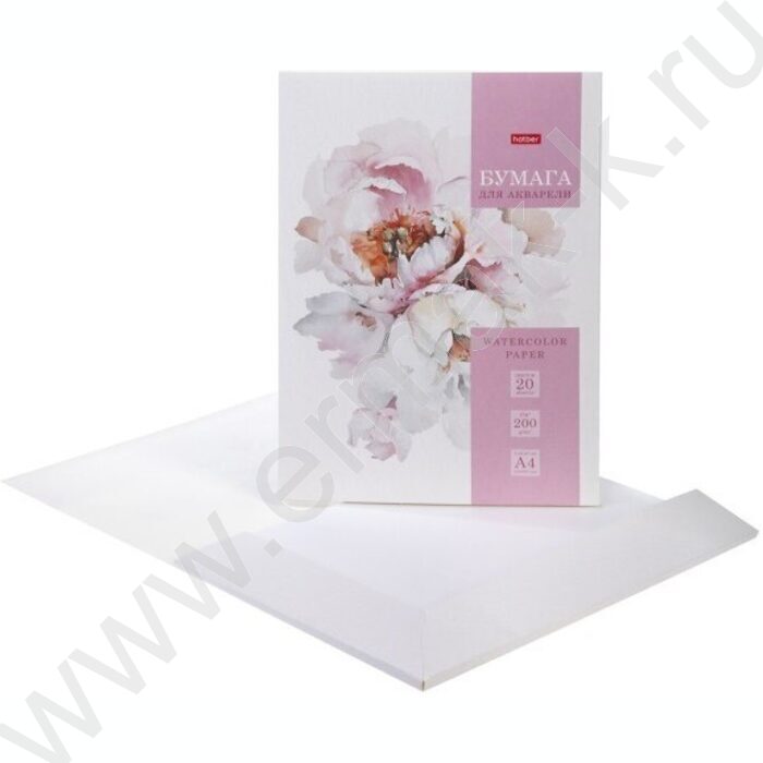 Папка д/акварели А4 20л 200г/м2 "Нежный пион" /тиснение | Фото 2