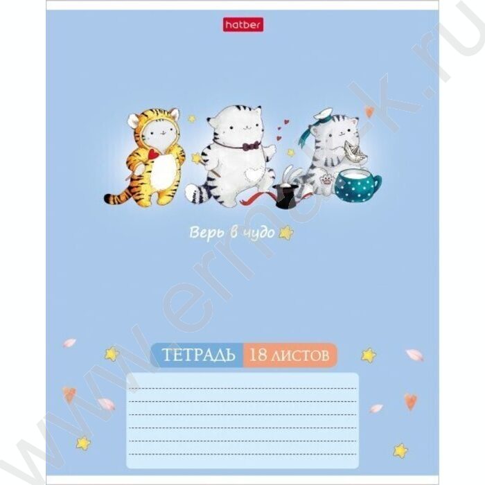 Тетрадь  18л клетка "Приключения кота Пирожка"  5видов | Фото 1