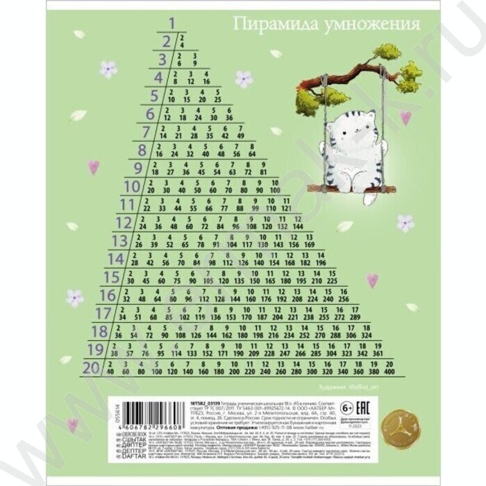 Тетрадь  18л клетка "Приключения кота Пирожка"  5видов | Фото 6