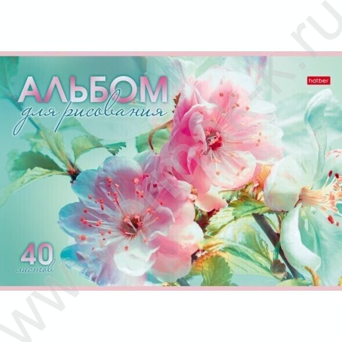 Альбом д/рисования 40л "Грация цветов"  5видов | Фото 2