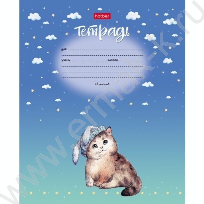 Тетрадь  12л клетка "КотоМания" 5видов | Фото 1