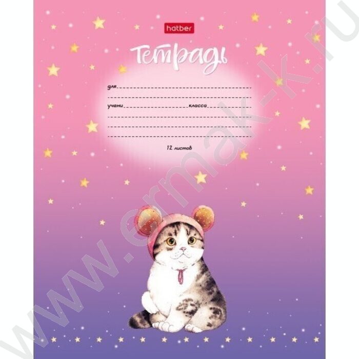 Тетрадь  12л клетка "КотоМания" 5видов | Фото 5