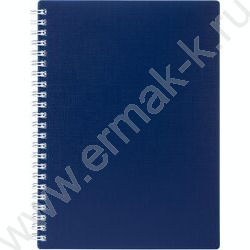 Тетрадь  80л клетка/спираль/пластик.обл./евро "CANVAS  Синяя" | Фото 1