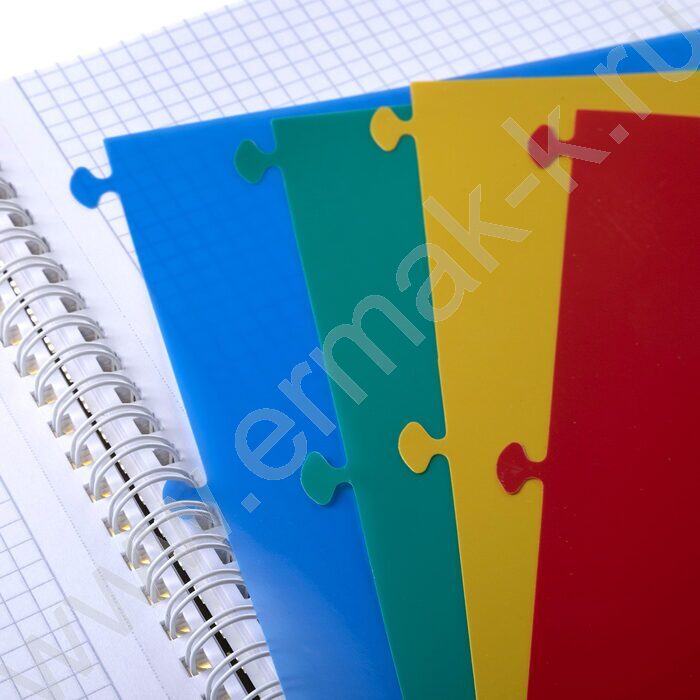 Тетрадь  96л А4 клетка/спираль/пл.обл./4цв.разделителя с линейкой LINE NEON Оранжевая | Фото 3