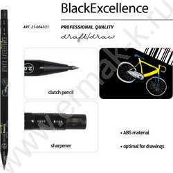 Карандаш цанговый механический 2,0мм с точилкой Black Excellence. Желтый велосипед | Фото 2