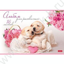Альбом д/рисования 16л "Очаровательные щенки" ассорти | Фото 1