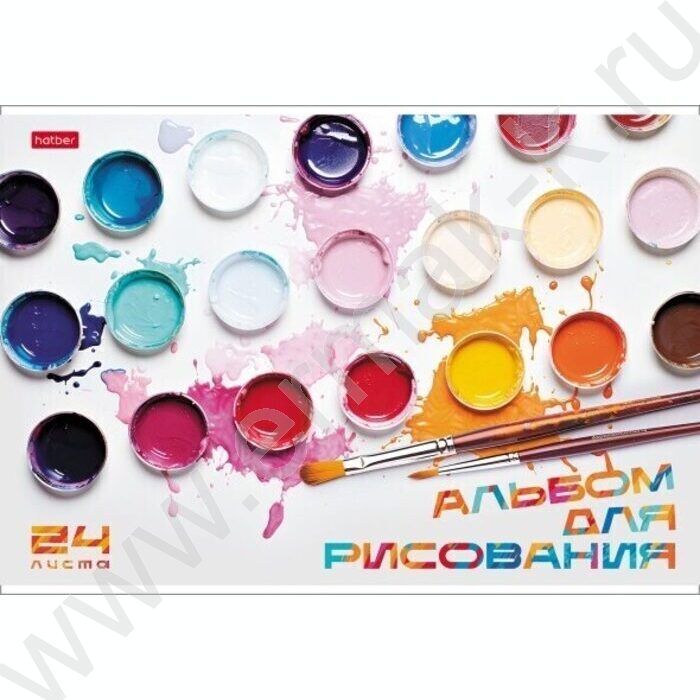 Альбом д/рисования 24л "Люблю рисовать"/тиснение/ ассорти | Фото 2