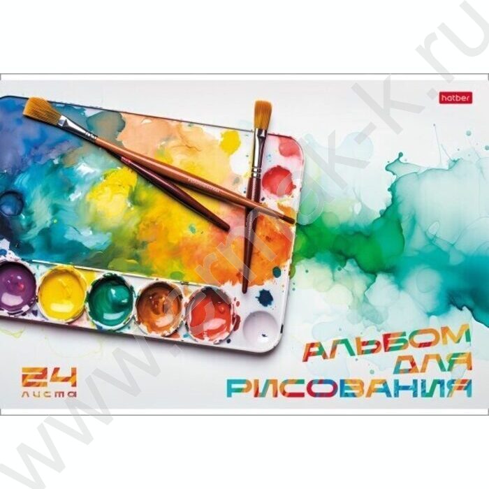 Альбом д/рисования 24л "Люблю рисовать"/тиснение/ ассорти | Фото 3