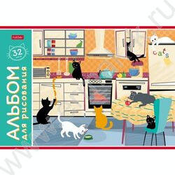 Альбом д/рисования 32л "Кошкин дом" 5видов | Фото 3