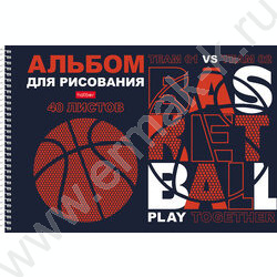 Альбом д/рисования-спираль 40л "В движении" /3D лак /матов.ламин /перфорация/ 5видов | Фото 3