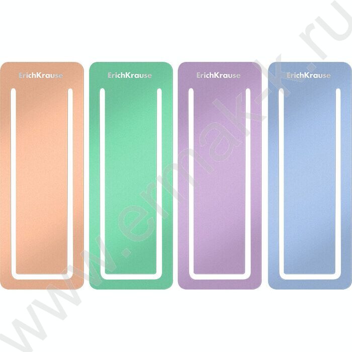 Закладка прямоугольная "Matt Pastel Bloom" пластиковые /набор - 4шт./ ассорти | Фото 1