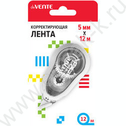 Корректирующая лента 5мм*12м полупрозр. корпус с цветной рамкой, белый, фронт. аппликатор /блист | Фото 2