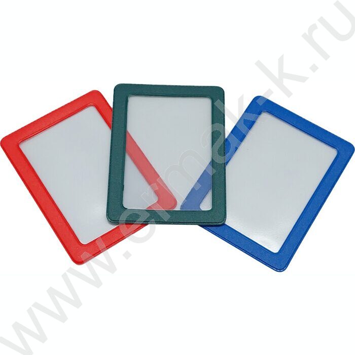 Карман д/проездного билета с рамкой 69*92  ПВХ, цветн.ассорти | Фото 1