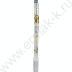 Ручка гелевая серебро 0,8мм  UniWrite Котики приносят счастье | Фото 2