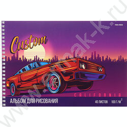 Альбом д/рисования-спираль 40л "Автомобиль в Калифорнии" | Фото 3