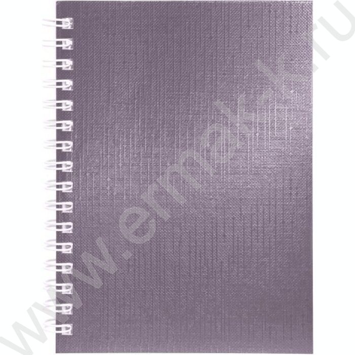 Зап. книжка  80л А6 спираль/бумвинил Metallic Коричневая | Фото 1