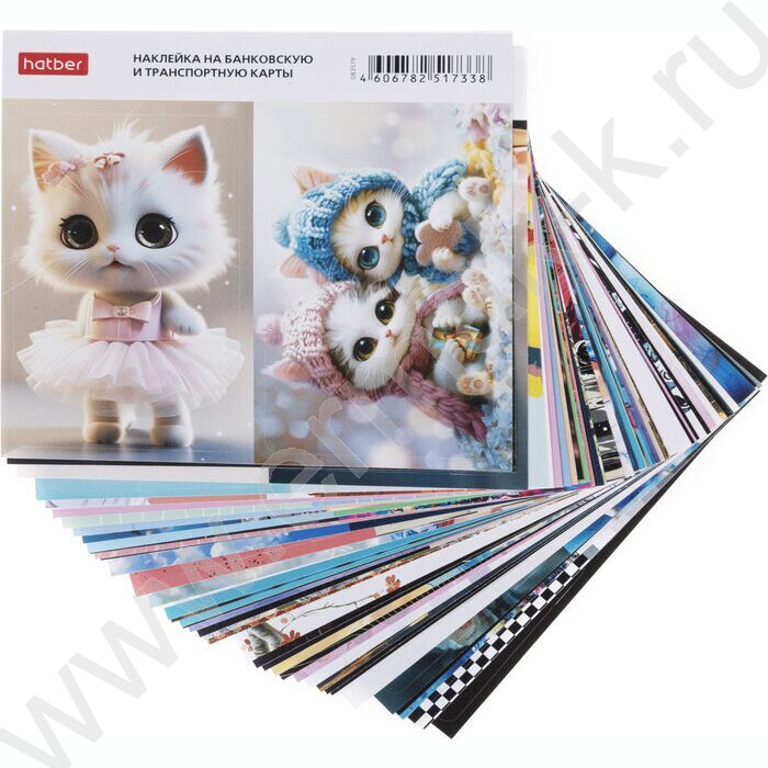 Наклейка на банковскую и транспортную карты с высечкой под чип "Ассорти" 48 дизайнов в блоке | Фото 8