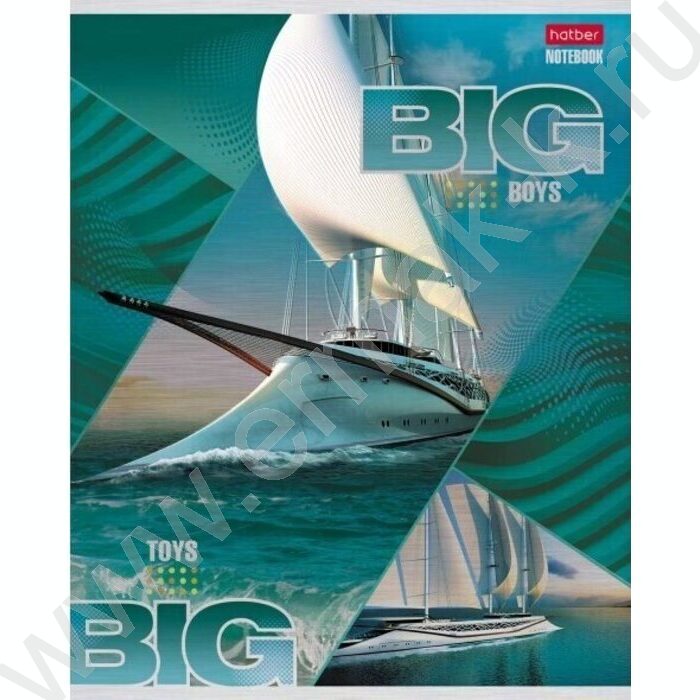 Тетрадь  48л клетка "BIG boys - BIG toys" /металлизиров.картон/выб лак/ 5видов | Фото 3