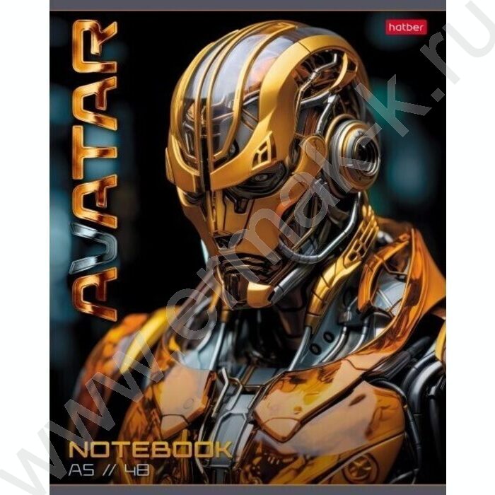 Тетрадь  48л клетка "Avatar" /металлизиров.картон/выб лак/ 5видов | Фото 2