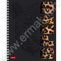 Тетрадь  96л клетка/спираль "Animals print" /мат.ламин. 3D лак/ 4вида | Фото 1