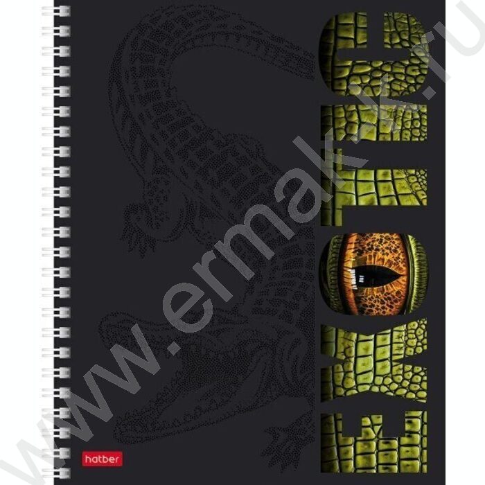 Тетрадь  96л клетка/спираль "Animals print" /мат.ламин. 3D лак/ 4вида | Фото 3