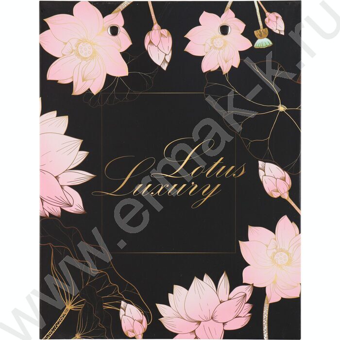 Клипборд А5 мат.ламин. с зажимом Цветок лотоса на черном | Фото 2