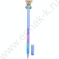 Ручка гелевая синяя 0,5мм  Cool bear /цв.корпус ассорти | Фото 2