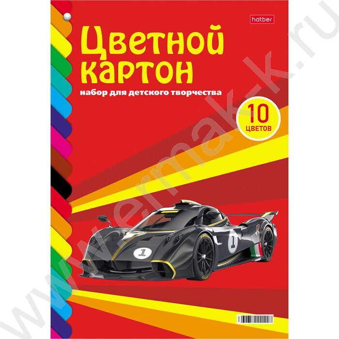 Картон цв. мелов. А4 10л/10цв Волшебный Веер на заклепке 9 дизайнов | Фото 9