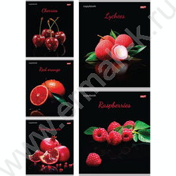 Тетрадь  48л клетка "Яркие фрукты и ягоды" ассорти | Фото 1